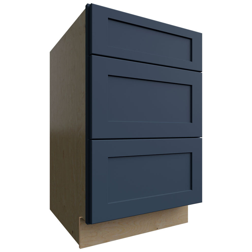 DB21 - Base - 3 Drawers Cabinet - 21 W X 34-1 2 H X 24 D - Galaxy Indigo