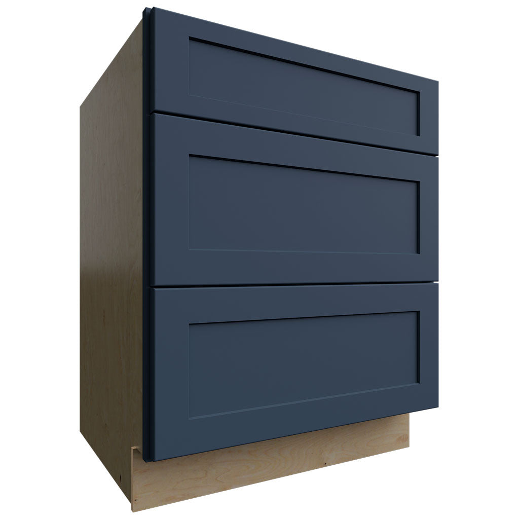 DB27 - Base - 3 Drawers Cabinet - 27 W X 34-1 2 H X 24 D - Galaxy Indigo