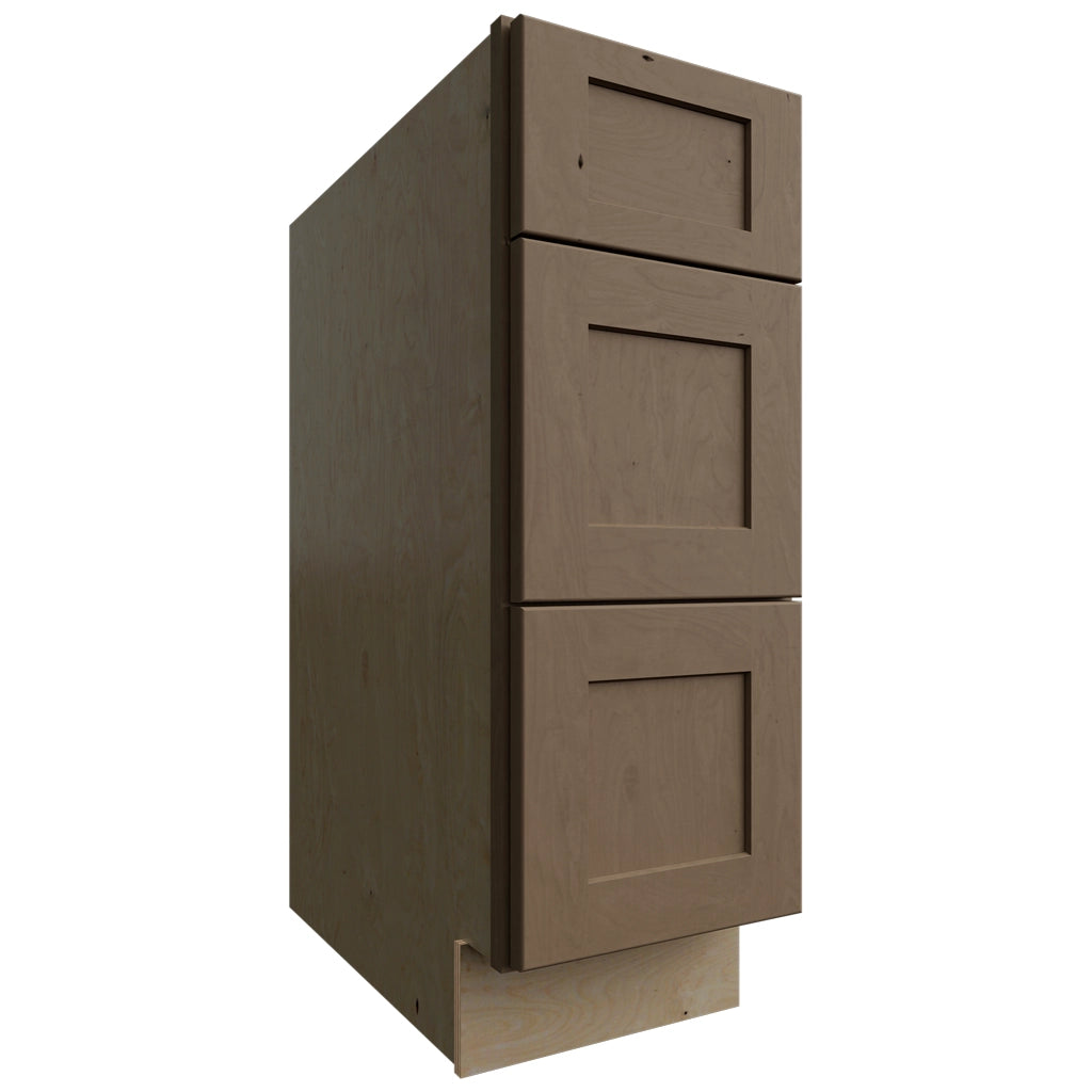 DB12 (Base | Gabinete de 3 cajones - 30 cm de ancho x 87 cm de alto x 61 cm de profundidad) | Galaxy Mocha