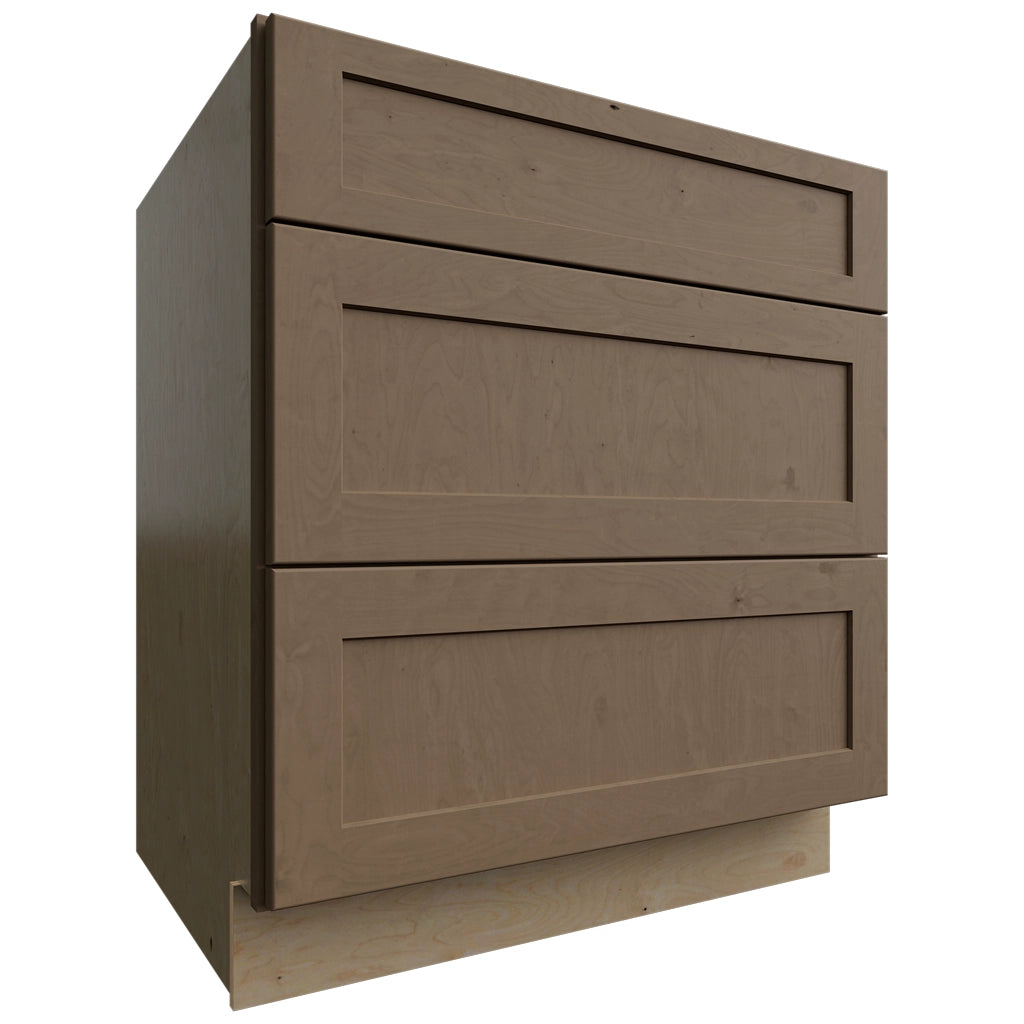 DB30 (Base | Gabinete de 3 cajones - 76 cm de ancho x 87 cm de alto x 61 cm de profundidad) | Galaxy Mocha