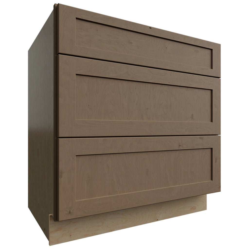 DB33 (Base | Gabinete de 3 cajones - 84 cm de ancho x 87 cm de alto x 61 cm de profundidad) | Galaxy Mocha