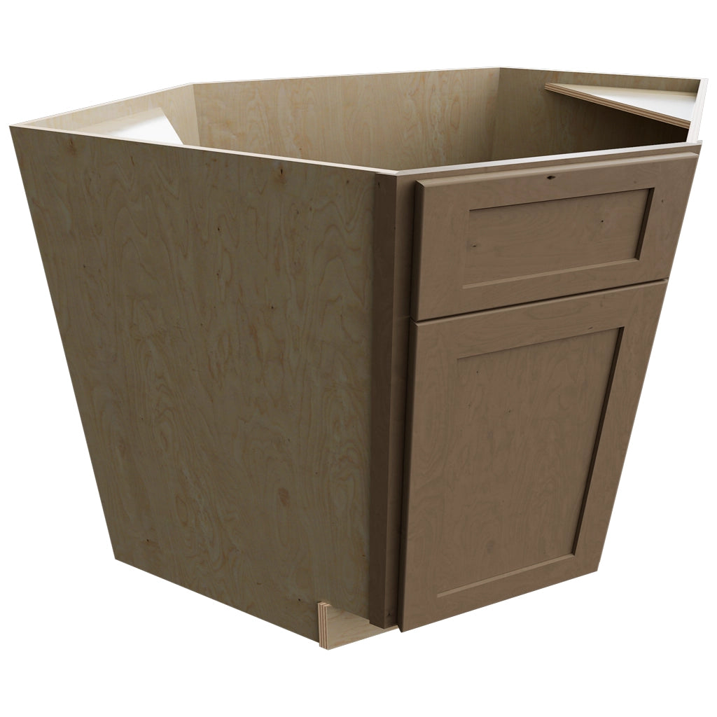 DSB36 ( Base Corner | Diagonal Sink Cabinet - 36"W X 34-1/2"H X 36"D ) | Galaxy Mocha