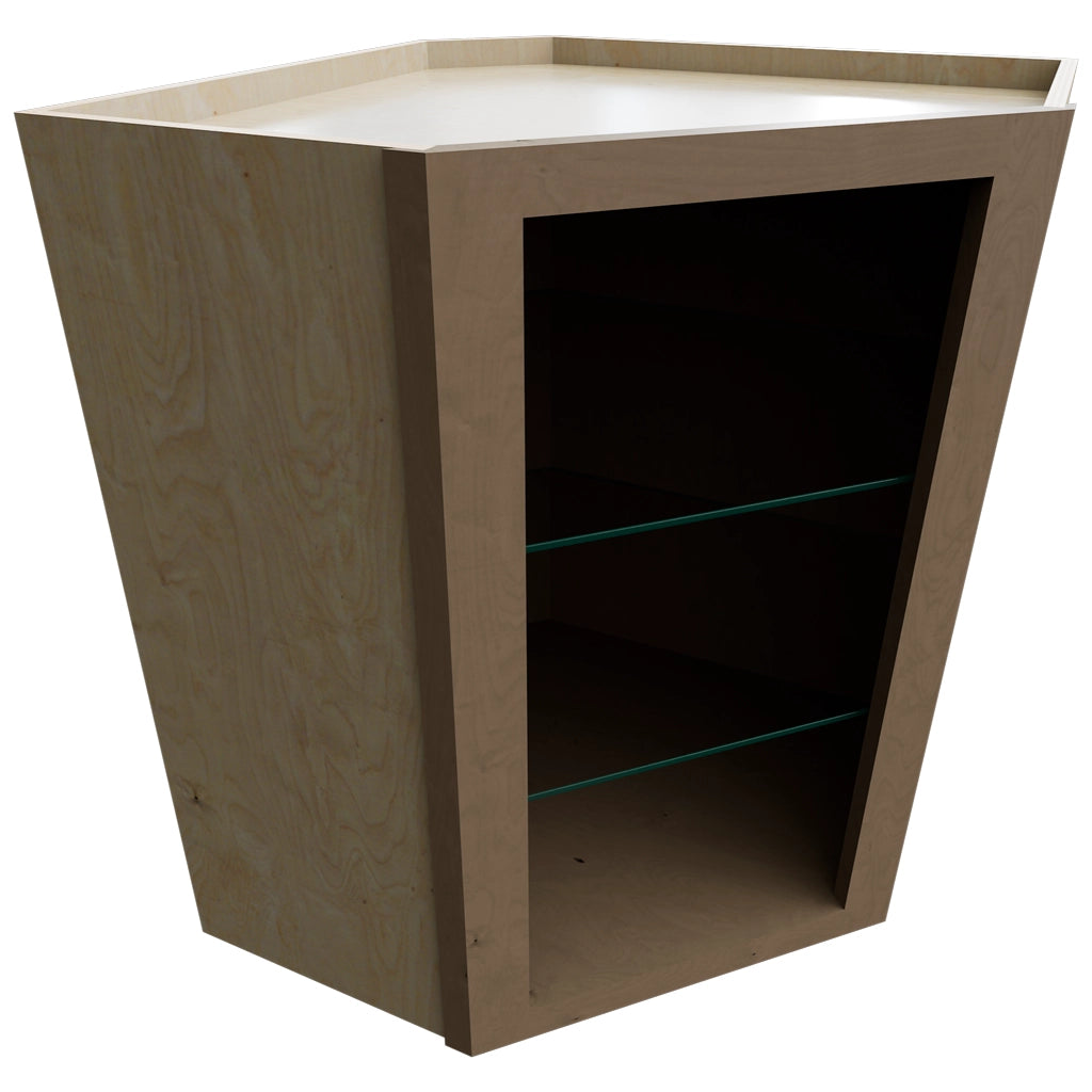 NDWDC2430 ( Wall Corner | Diagonal No Door Cabinet - 24"W X 30"H X 24"D ) | Mocha