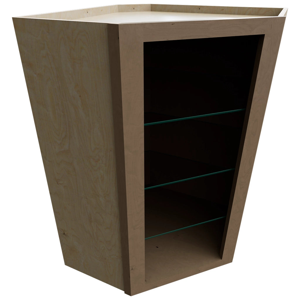 NDWDC2436 ( Wall Corner | Diagonal No Door Cabinet - 24"W X 36"H X 24"D ) | Mocha