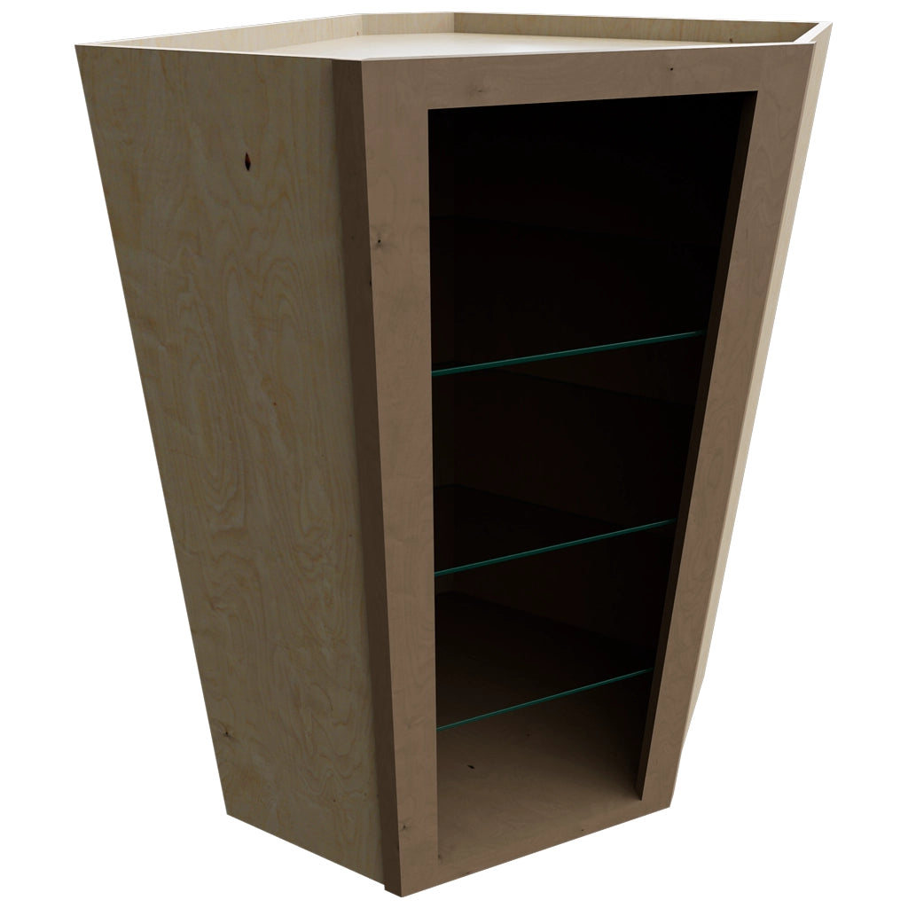 NDWDC2442 ( Wall Corner | Diagonal No Door Cabinet - 24"W X 42"H X 24"D ) | Mocha