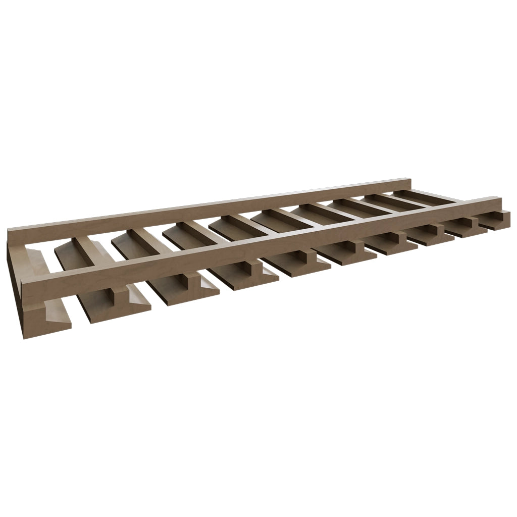 STMW36 ( Wall | Stemware Rack - 36"W X 1-3/4"H X 12"D ) | Mocha