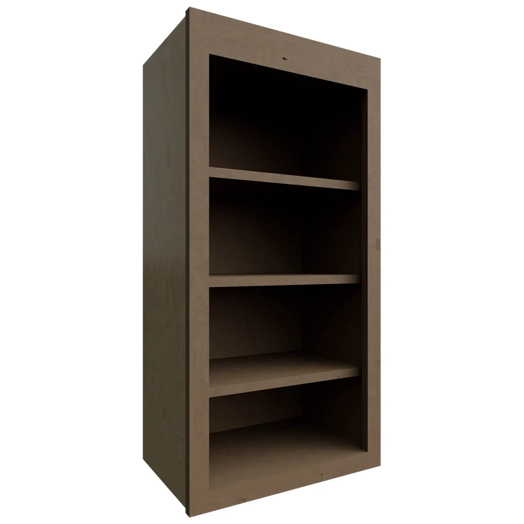 WOS1836 - Wall - Open Shelf - 18 W X 36 H X 12 D - Galaxy Mocha