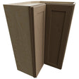 WPC2436 - Wall Corner - Pie Cabinet - 24 W X 36 H X 24 D - Galaxy Mocha