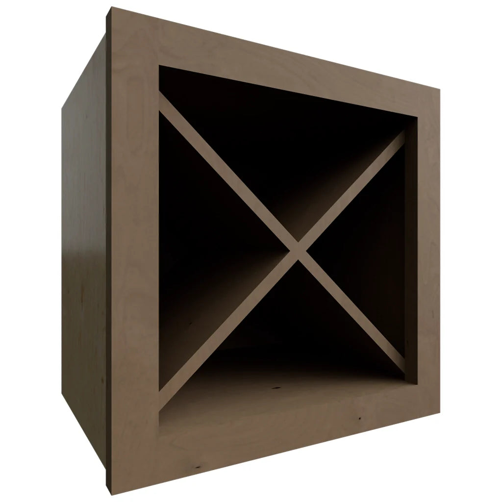 WR15X15 - Wall - Wine Rack - 15 W X 15 H X 12 D - Mocha