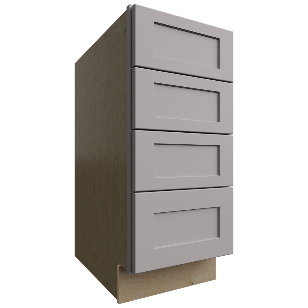 DB15-4 - Base - 4 Drawers Cabinet - 15 W X 34-1 2 H X 24 D - Galaxy Nickel