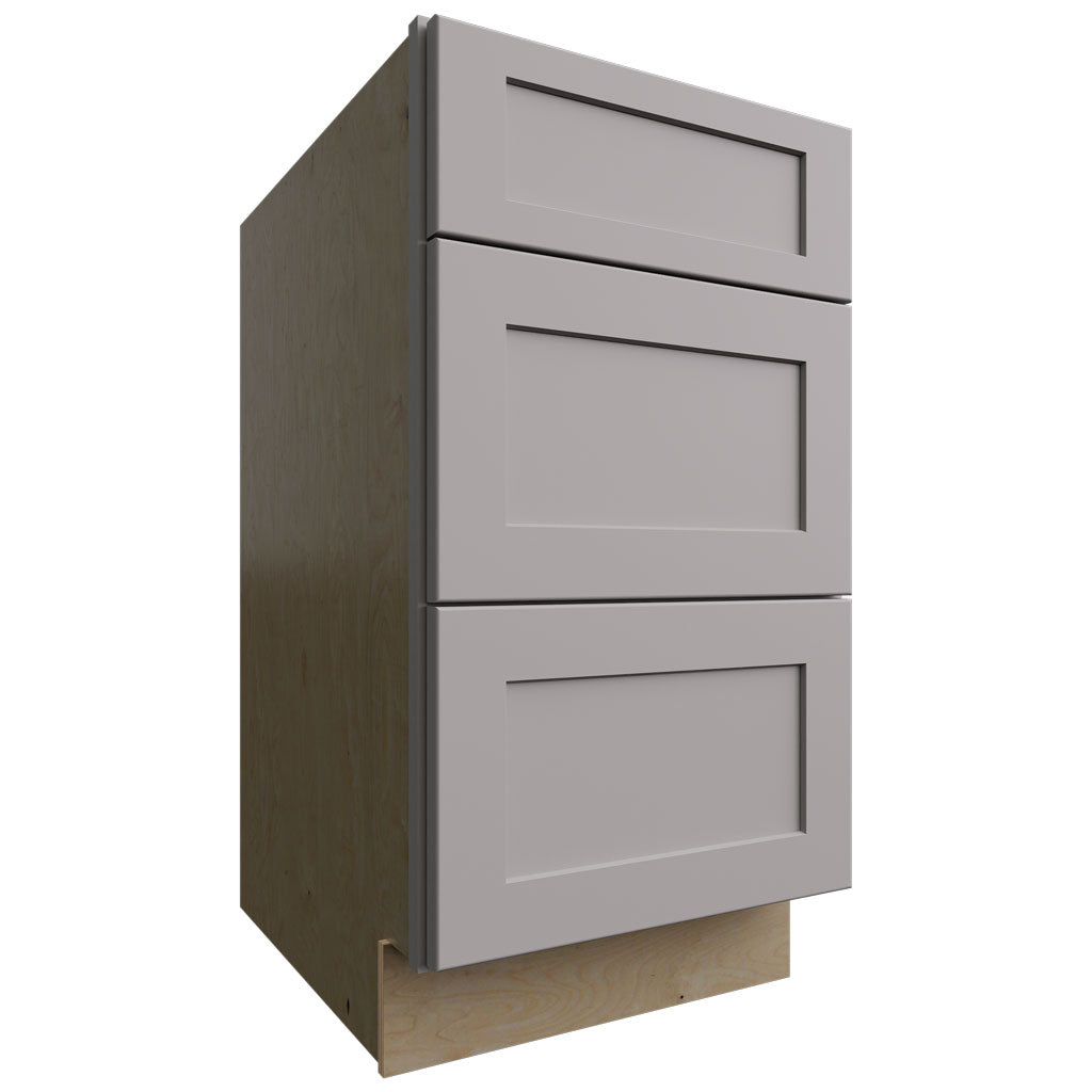 DB18 - Base - 3 Drawers Cabinet - 18 W X 34-1 2 H X 24 D - Galaxy Nickel