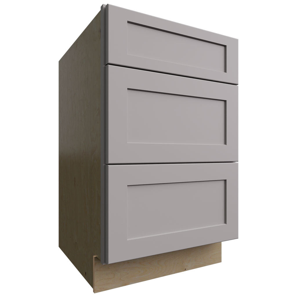DB21 - Base - 3 Drawers Cabinet - 21 W X 34-1 2 H X 24 D - Galaxy Nickel