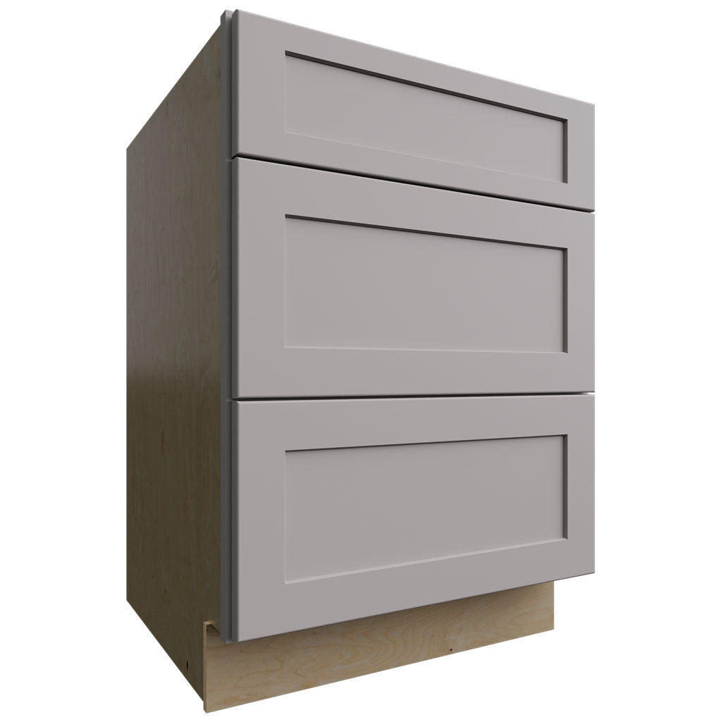 DB24 - Base - 3 Drawers Cabinet - 24 W X 34-1 2 H X 24 D - Galaxy Nickel