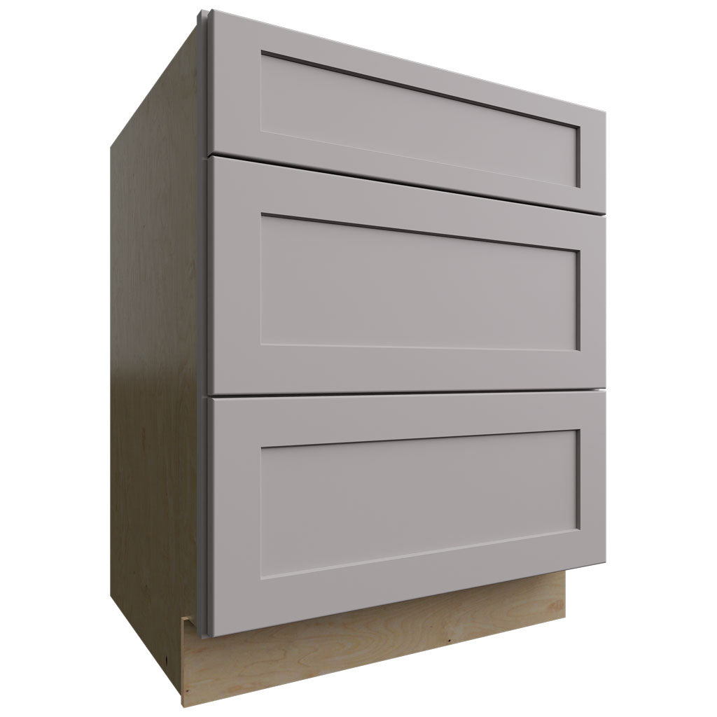 DB27 - Base - 3 Drawers Cabinet - 27 W X 34-1 2 H X 24 D - Galaxy Nickel