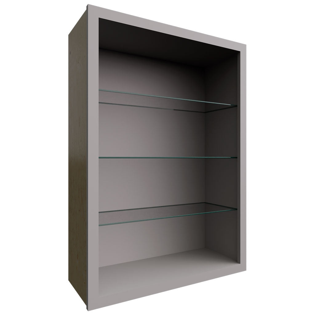 NDW3042 - Wall - Standard No Door Cabinet - 30 W X 42 H X 12 D - Nickel