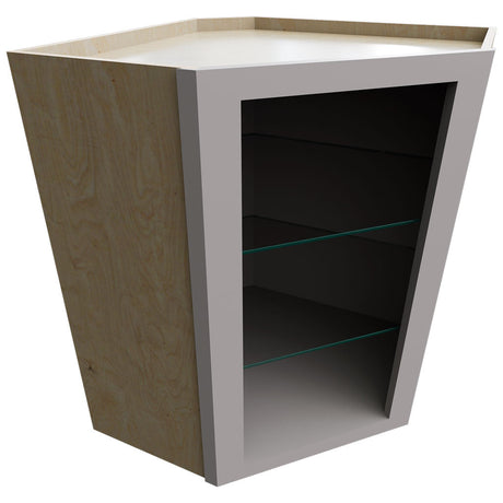 NDWDC2430 - Wall Corner - Diagonal No Door Cabinet - 24 W X 30 H X 24 D - Nickel