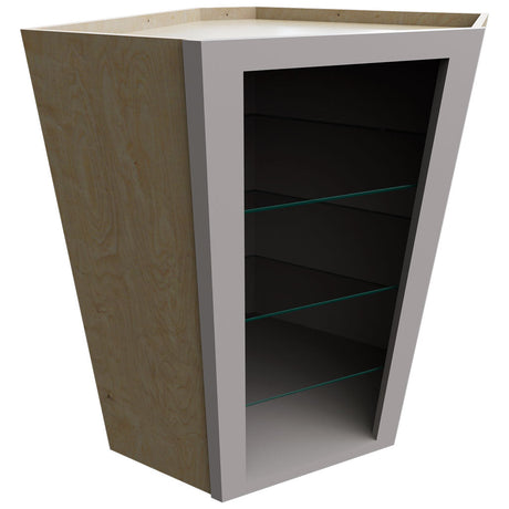 NDWDC2436 - Wall Corner - Diagonal No Door Cabinet - 24 W X 36 H X 24 D - Nickel