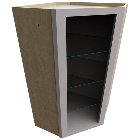 NDWDC2442 - Wall Corner - Diagonal No Door Cabinet - 24 W X 42 H X 24 D - Nickel