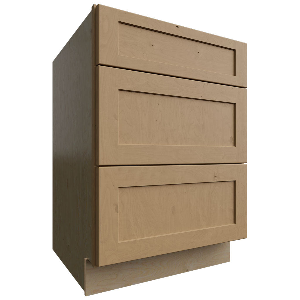 DB24 - Base - 3 Drawers Cabinet - 24 W X 34-1 2 H X 24 D - Galaxy Timber
