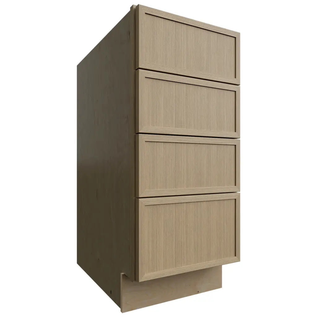 DB15-4 ( Base | 4 Drawers Cabinet - 15"W X 34-1/2"H X 24"D ) | Luna Desert Oak