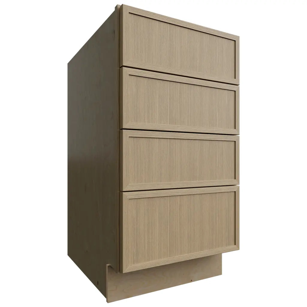 DB18-4 ( Base | 4 Drawers Cabinet - 18"W X 34-1/2"H X 24"D ) | Luna Desert Oak