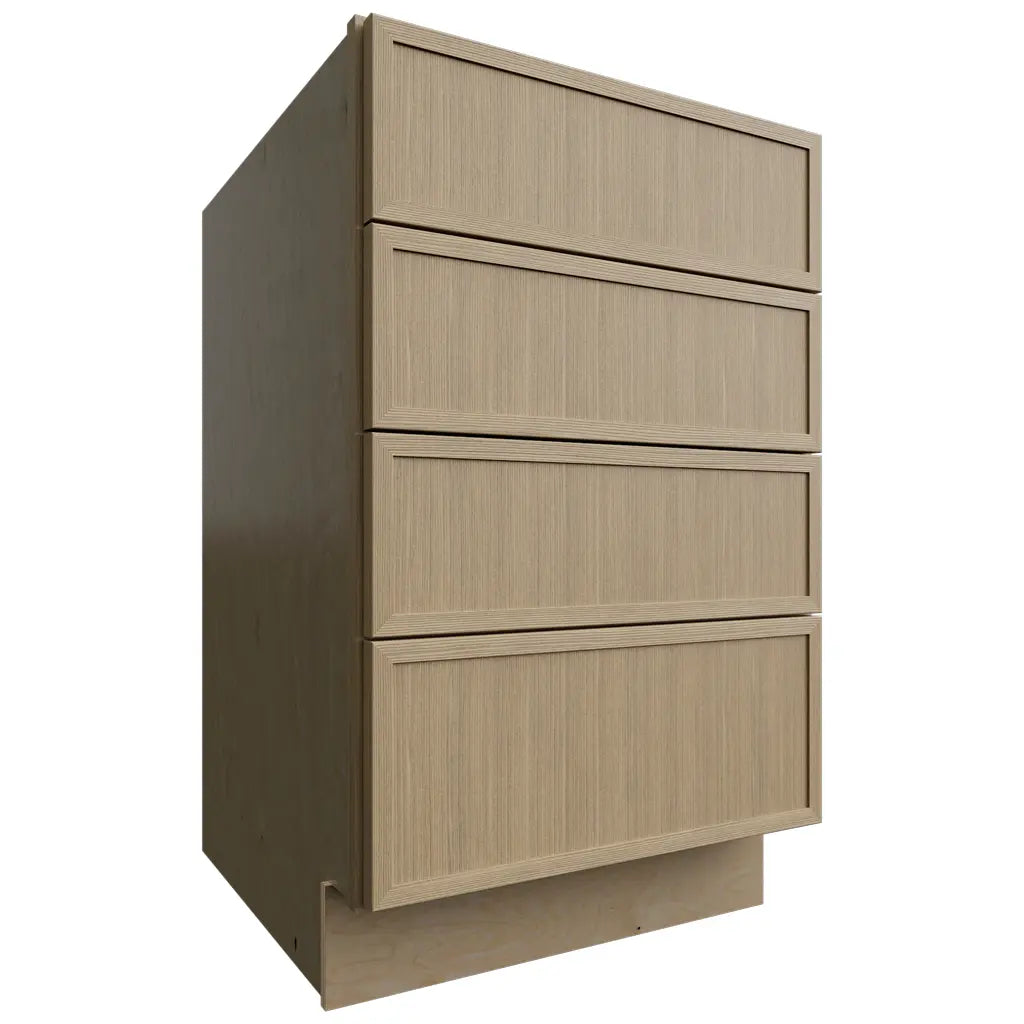 DB21-4 ( Base | 4 Drawers Cabinet - 21"W X 34-1/2"H X 24"D ) | Luna Desert Oak