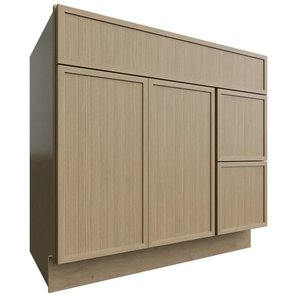 VSD36DR (Tocador | Mueble combinado - 91 cm de ancho x 87 cm de alto x 53 cm de profundidad) | Roble desierto Luna