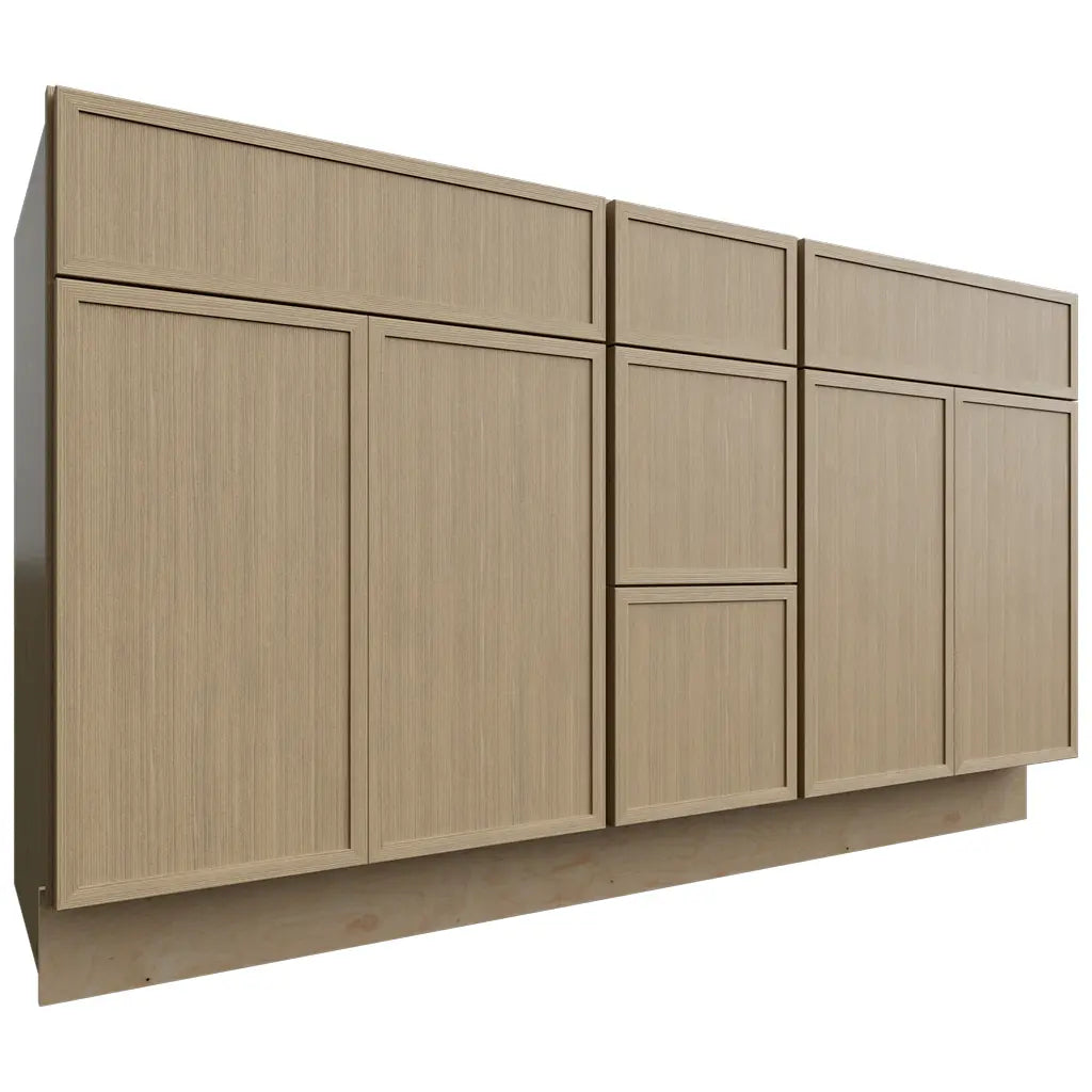 VSD60DOUBLE (Tocador | Mueble combinado - 60" de ancho x 34-1/2" de alto x 21" de profundidad) | Roble del desierto Luna
