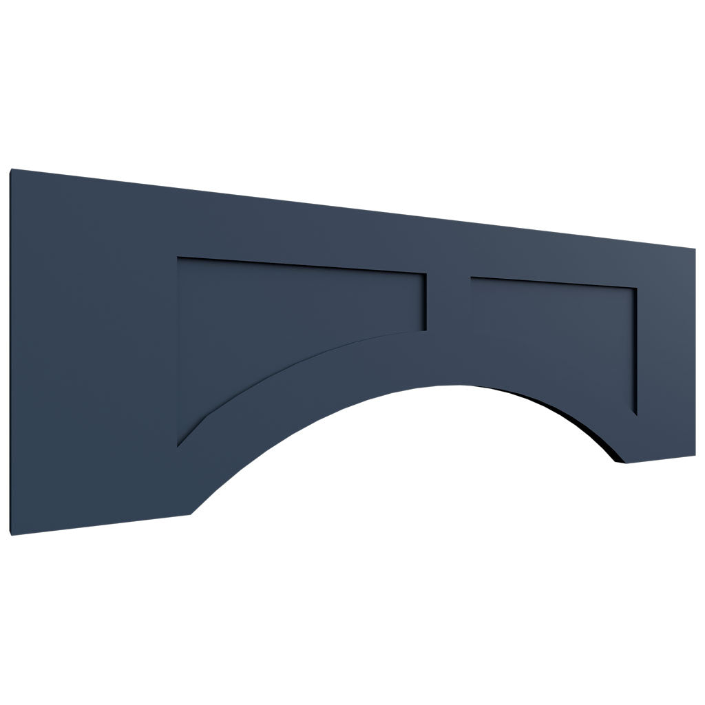 VARP36 - Wall - Arched Recessed Valance - 36 W X 12 H X 3 4 T - Luna Indigo