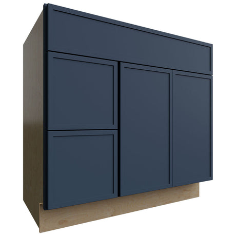 VSD36DL - Vanity - Combo Cabinet - 36 W X 34-1 2 H X 21 D - Luna Indigo