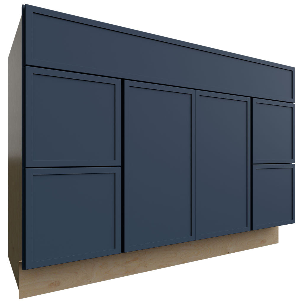 VSD48 - Vanity - Combo Cabinet - 48 W X 34-1 2 H X 21 D - Luna Indigo