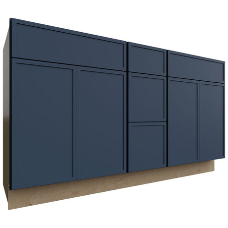 VSD60DOUBLE - Vanity - Combo Cabinet - 60 W X 34-1 2 H X 21 D - Luna Indigo