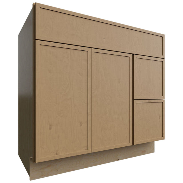 VSD36DR - Vanity - Combo Cabinet - 36 W X 34-1 2 H X 21 D - Luna Timber