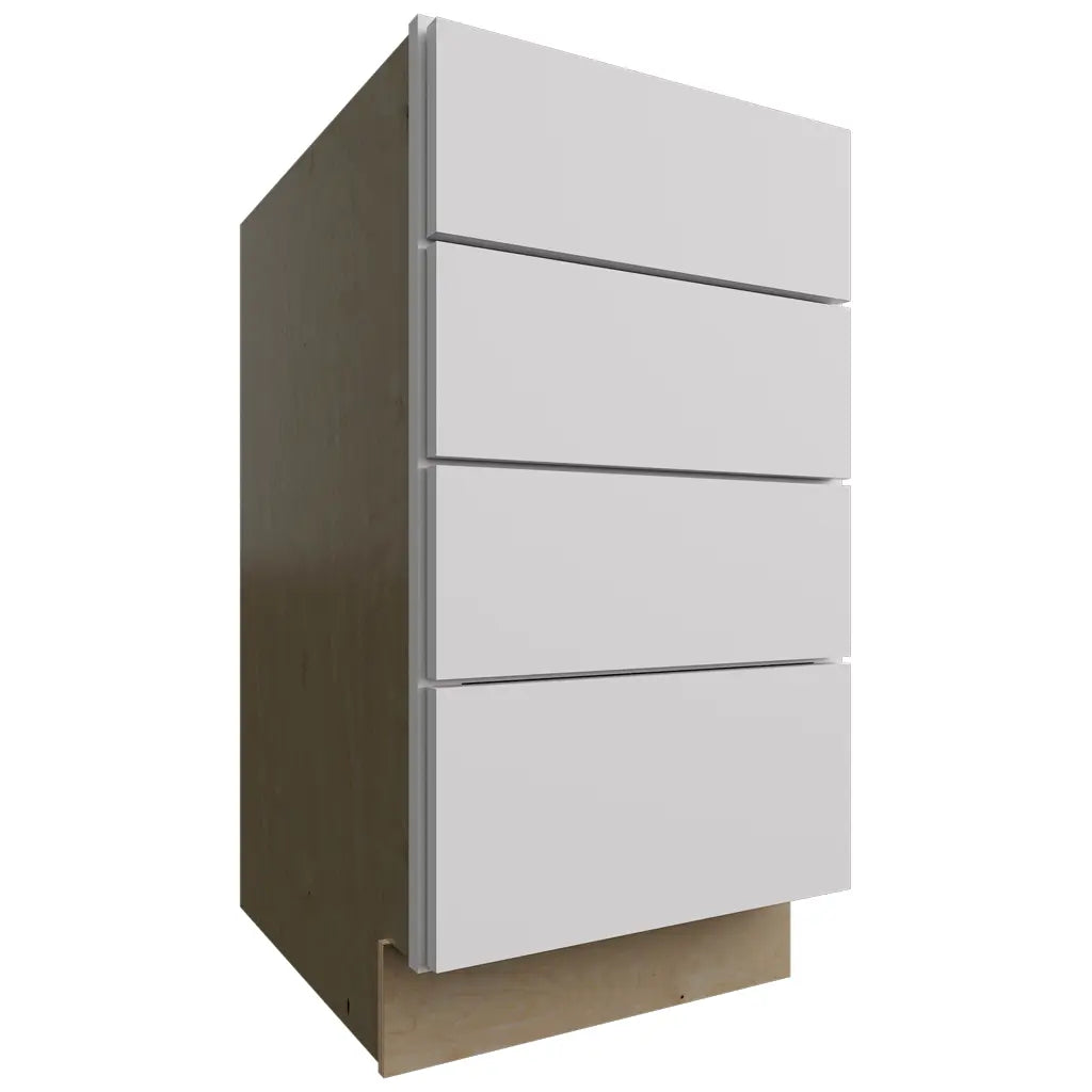DB18-4 - Base - 4 Drawers Cabinet - 18 W X 34-1 2 H X 24 D - Luxe Frost