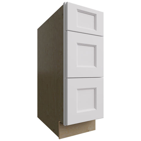 DB12 - Base - 3 Drawers Cabinet - 12 W X 34-1 2 H X 24 D - Nexus Frost