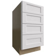 DB18-4 - Base - 4 Drawers Cabinet - 18 W X 34-1 2 H X 24 D - Nexus Frost