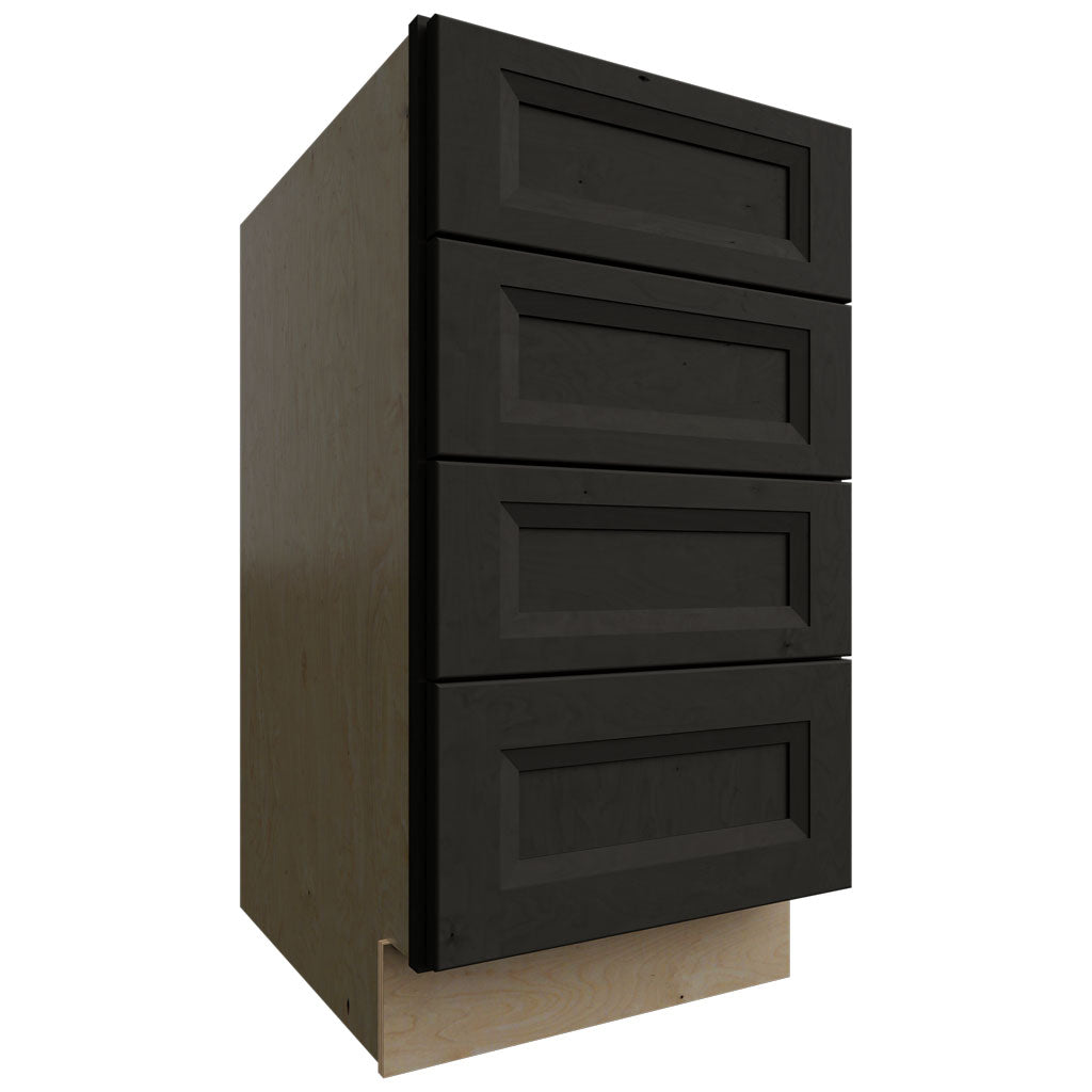 DB18-4 - Base - 4 Drawers Cabinet - 18 W X 34-1 2 H X 24 D - Onyx Cobblestone
