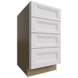 DB18-4 - Base - 4 Drawers Cabinet - 18 W X 34-1 2 H X 24 D - Onyx Frost