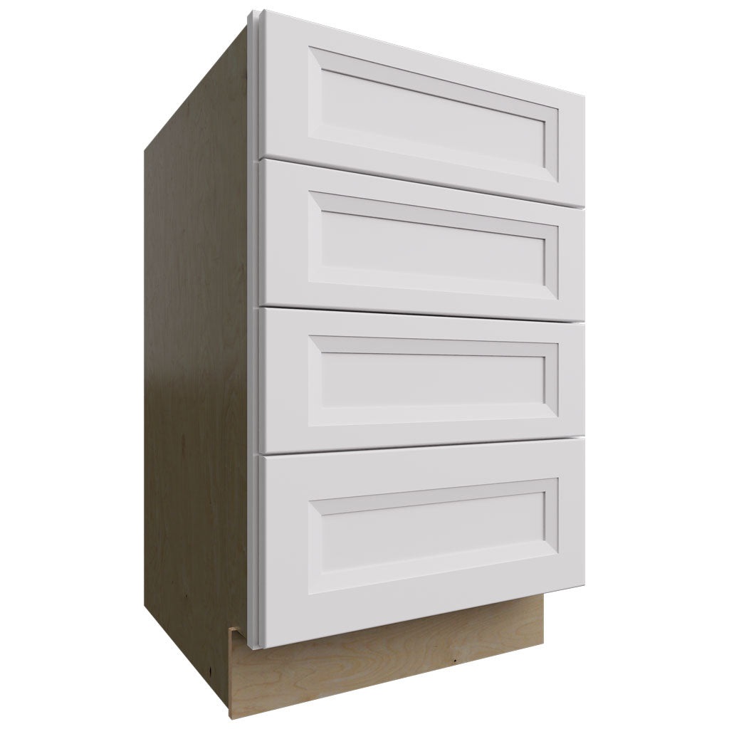 DB21-4 - Base - 4 Drawers Cabinet - 21 W X 34-1 2 H X 24 D - Onyx Frost