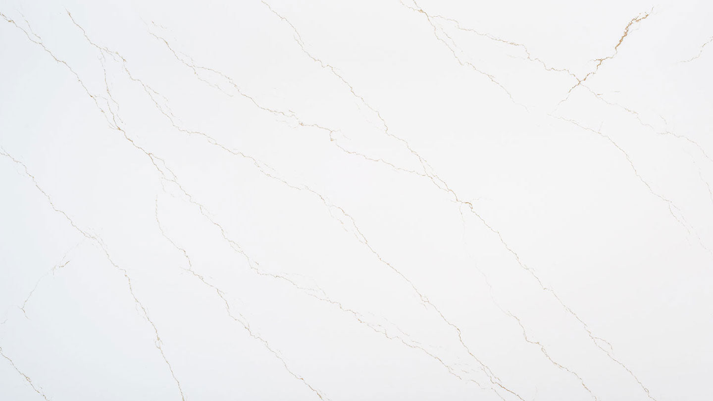 Calacatta Miraggio Gold (cuarzo | pulido - por pie cuadrado) | Hecho en EE.UU.