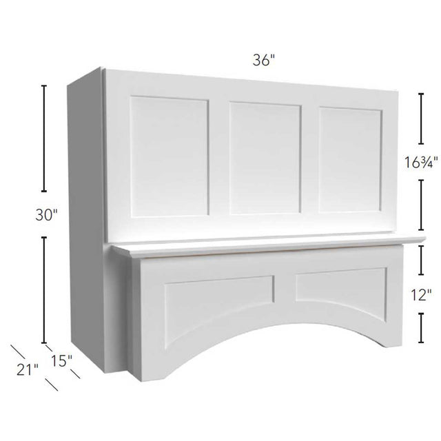 RHA363021 ( Wall | Hood Arched - 36"W X 30"H X 21"D ) | Luna Indigo