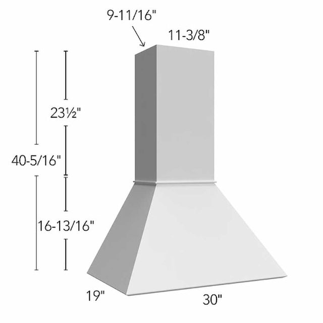 RHE30 ( Wall | Hood Euro - 30"W X 40-5/16"H X 19"D ) | Canyon Oak