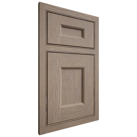 Shiloh Cabinetry Beaded Inset Aspen White Oak Plain Cut Almond Door