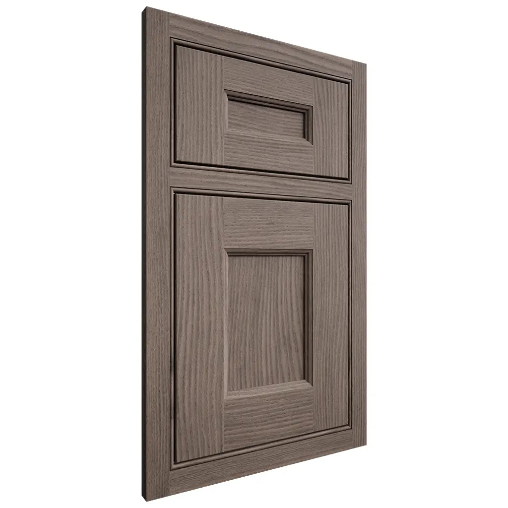 Shiloh Cabinetry Beaded Inset Aspen White Oak Plain Cut Clay Door