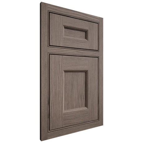 Shiloh Cabinetry Beaded Inset Aspen White Oak Plain Cut Clay Door