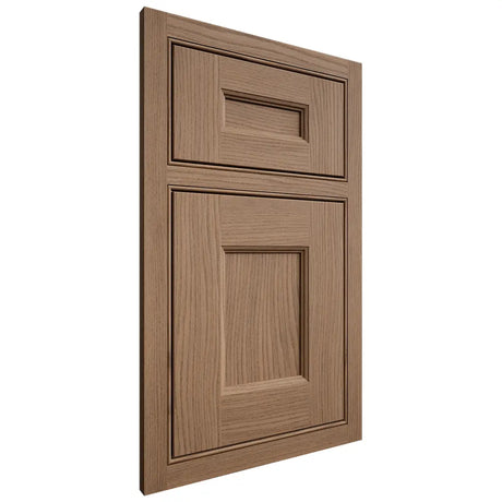 Shiloh Cabinetry Beaded Inset Aspen White Oak Plain Cut Medium Door