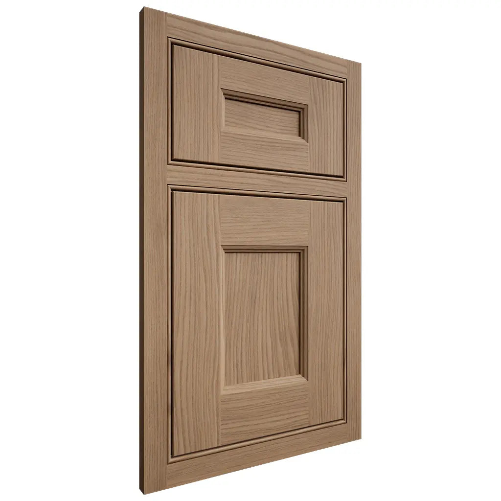 Shiloh Cabinetry Beaded Inset Aspen White Oak Plain Cut Natural Door