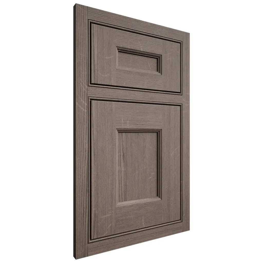 Shiloh Cabinetry Beaded Inset Aspen White Oak Quarter Sawn Clay Door
