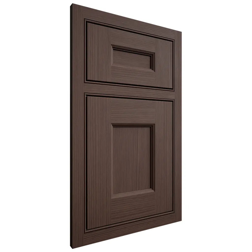 Shiloh Cabinetry Beaded Inset Aspen White Oak Rift Cut Dusk Door