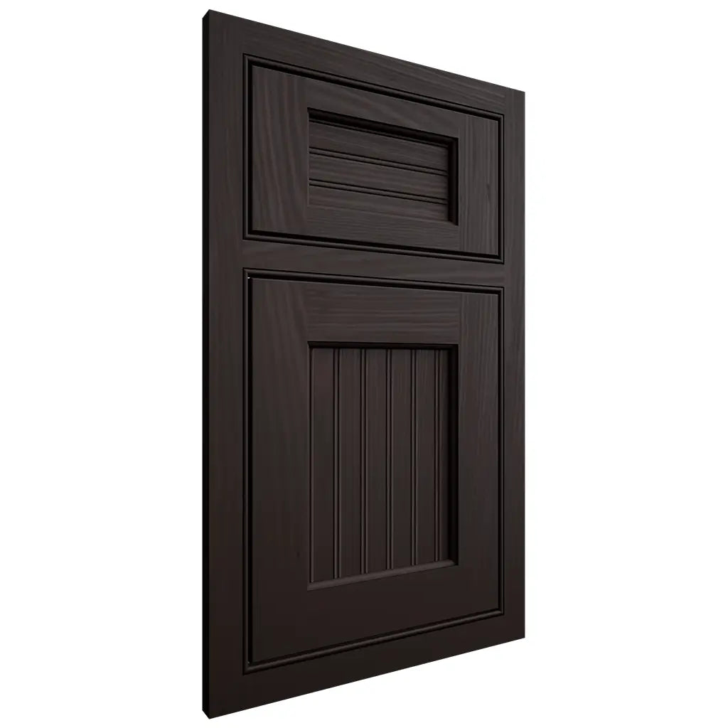 Shiloh Cabinetry Beaded Inset Beaded Century Alder Plain Cut Espresso Door